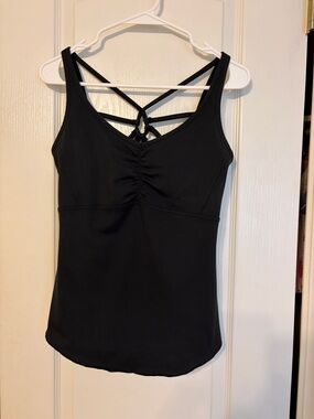 Prana Black Athletic Tank Small PTP 17 length 24